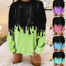 New Fashion Long-Sleeved Printed Pullover Sweater